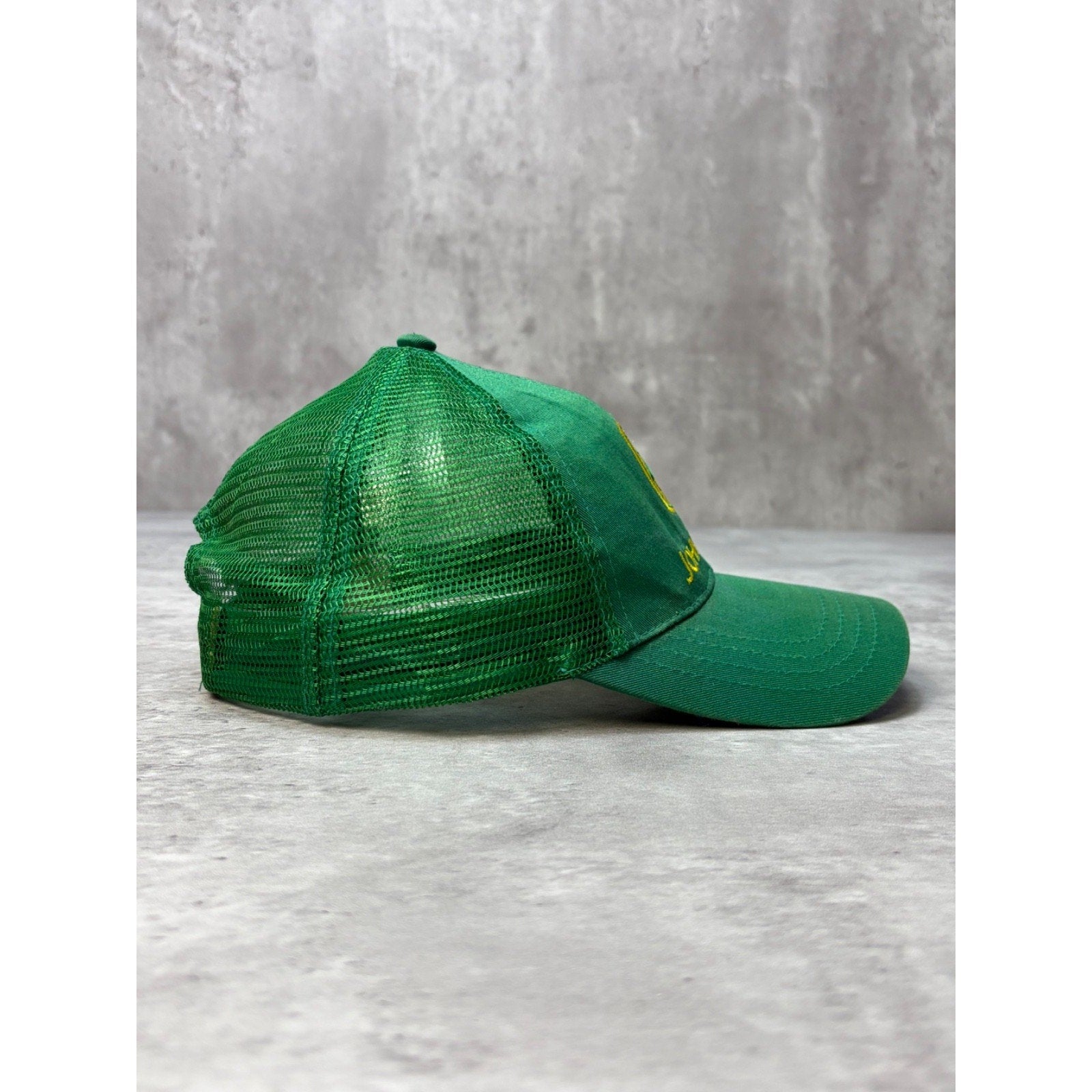 Vintage John Deere Embroidered Spellout Logo Snapback Hat OSFA