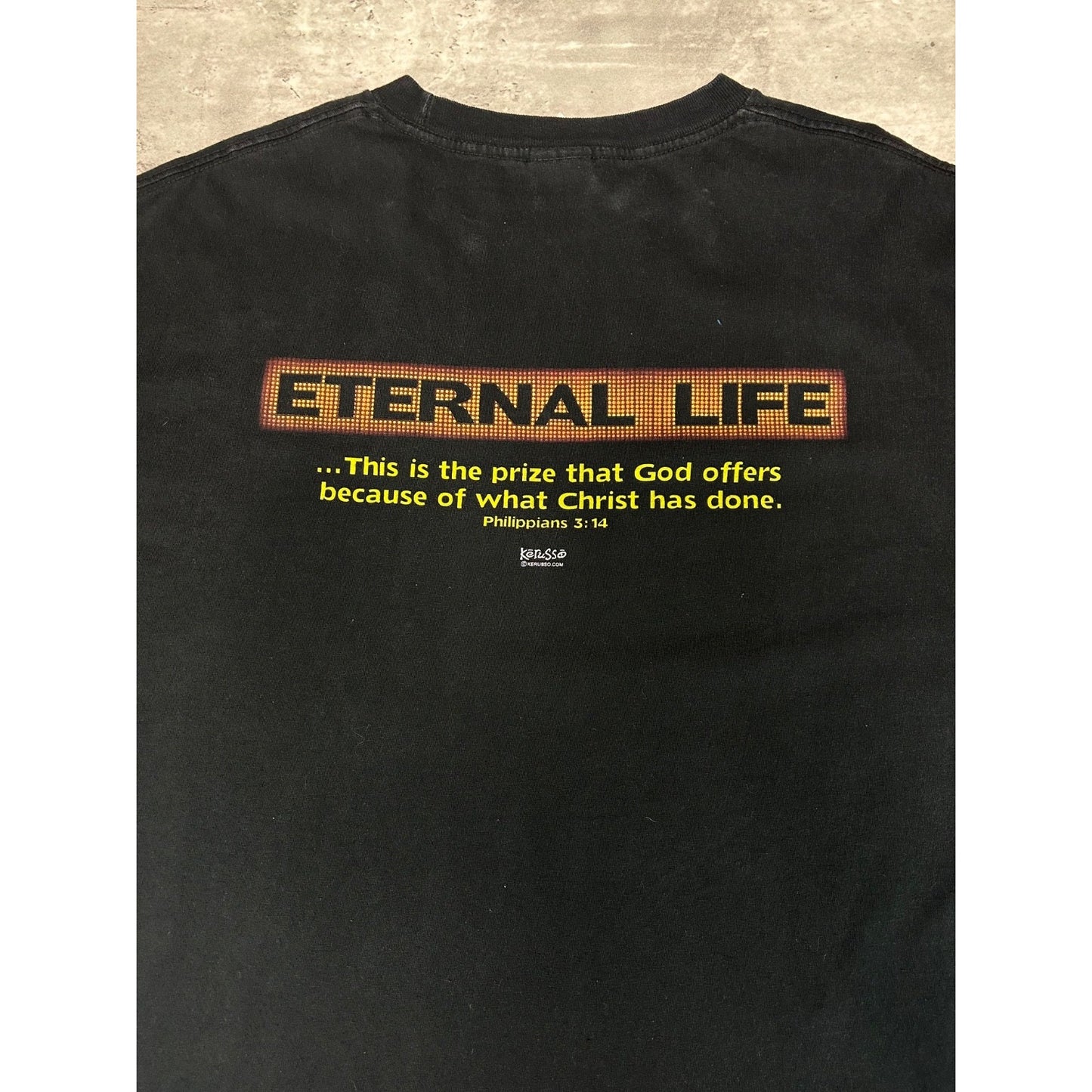 Vintage Take The Deal Parody Graphic Spellout Jesus T-Shirt Size 2XL