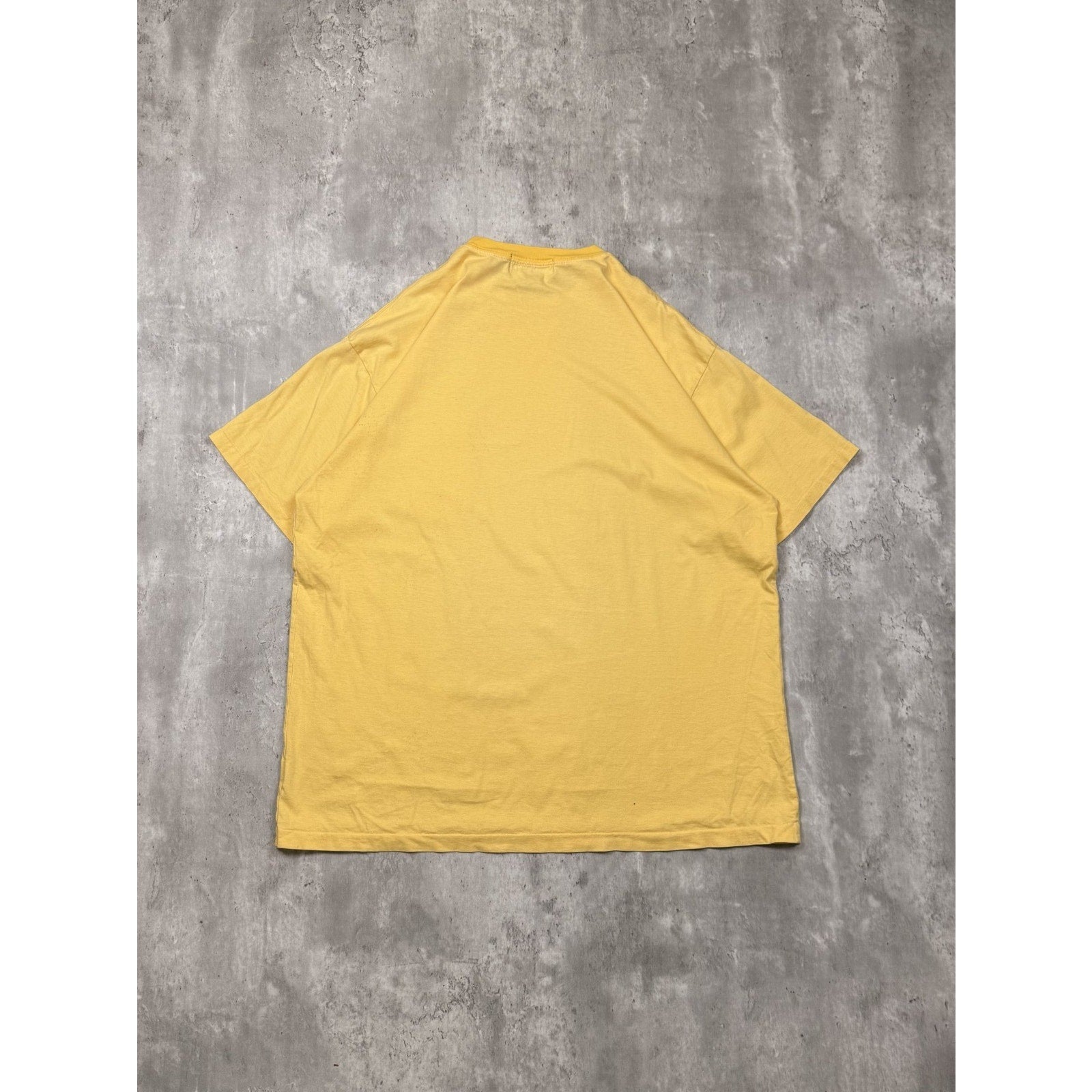 Vintage 90s Polo Ralph Lauren Embroidered Pony Yellow Pocket T-Shirt Size Large
