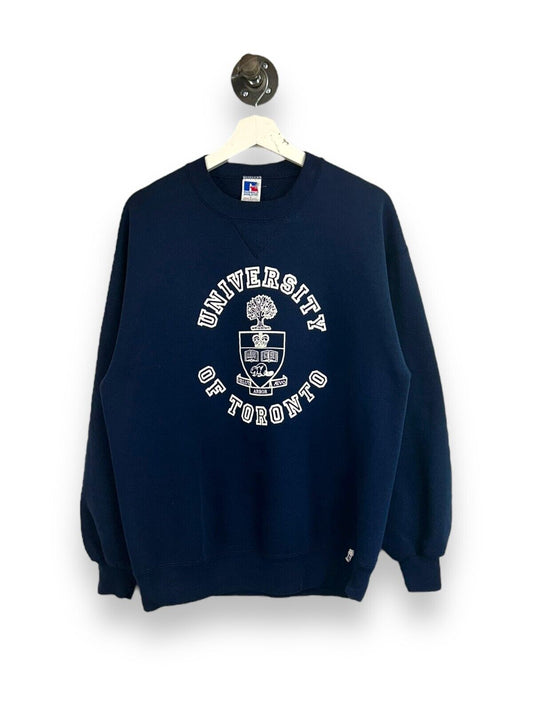 Vintage 90s University Of Toronto Collegiate Crest Graphic Sweatshirt Size Large