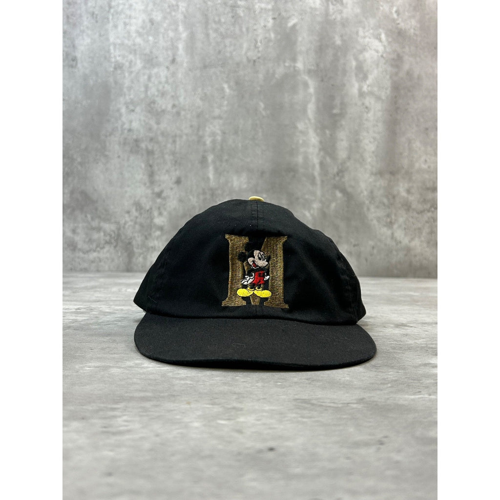 Vintage 90s Disney Mickey Mouse Embroidered Cartoon Character Strapback Hat OSFA