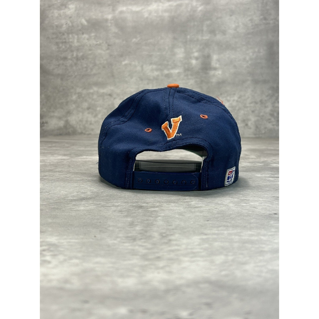 Vintage 90s Virginia Cavaliers NCAA Embroidered Spellout Snapback Hat OSFA