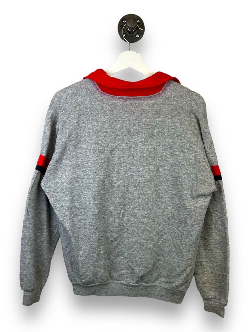 Vintage 80s Champion University of Calgary Collared Sweatshirt Size Large