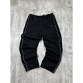 Vintage 2000s Nike Embroidered Swoosh Black Nylon Track Pants Size Large