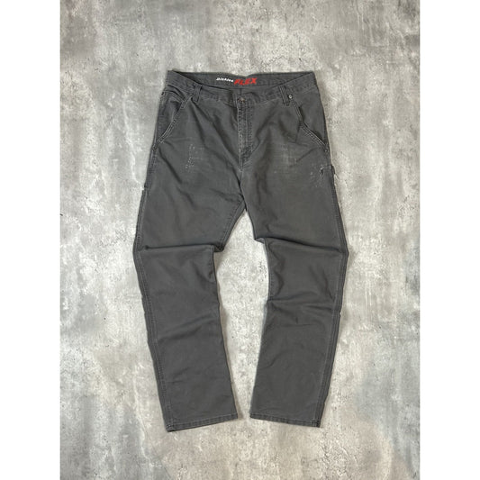 Dickies Flex Canvas Workwear Carpenter Pants Size 37 Gray