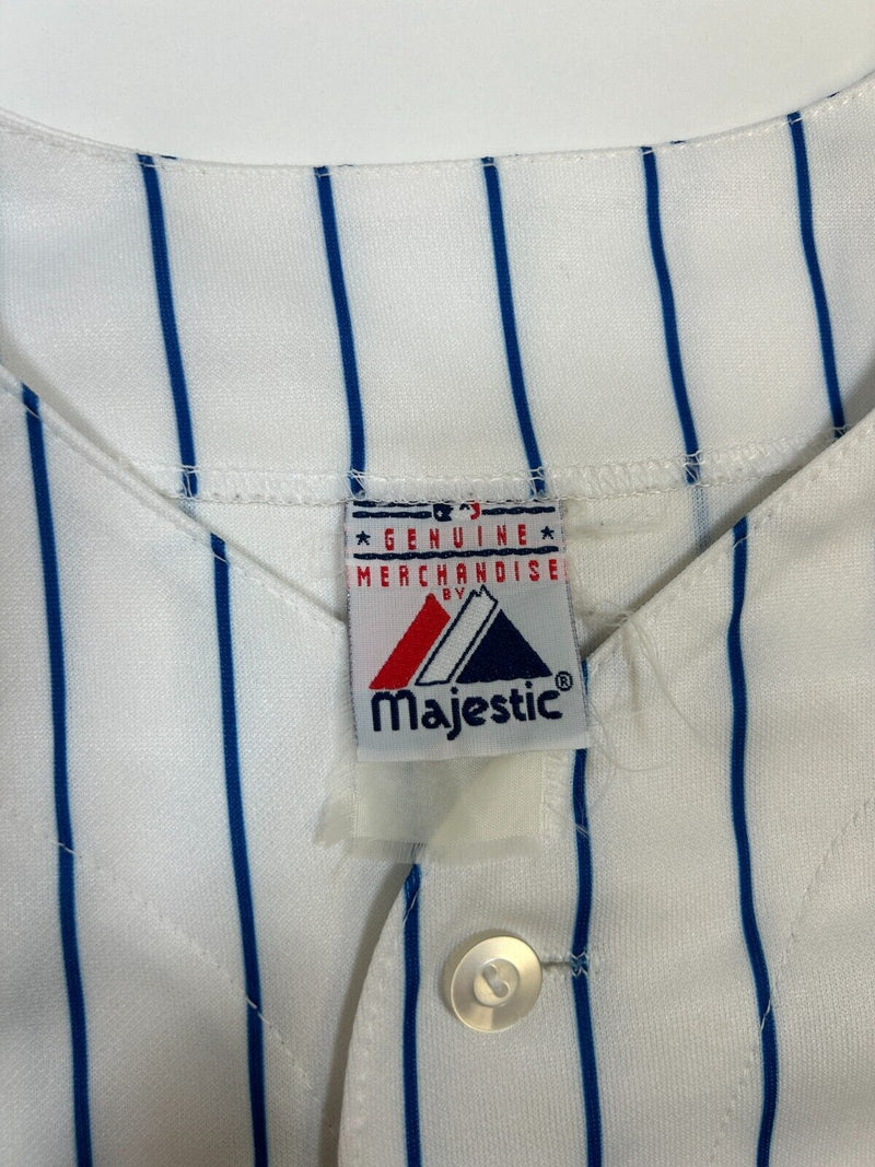 Vintage Chicago Cubs Pinstripe Stitched Majestic MLB Jersey Size XL White