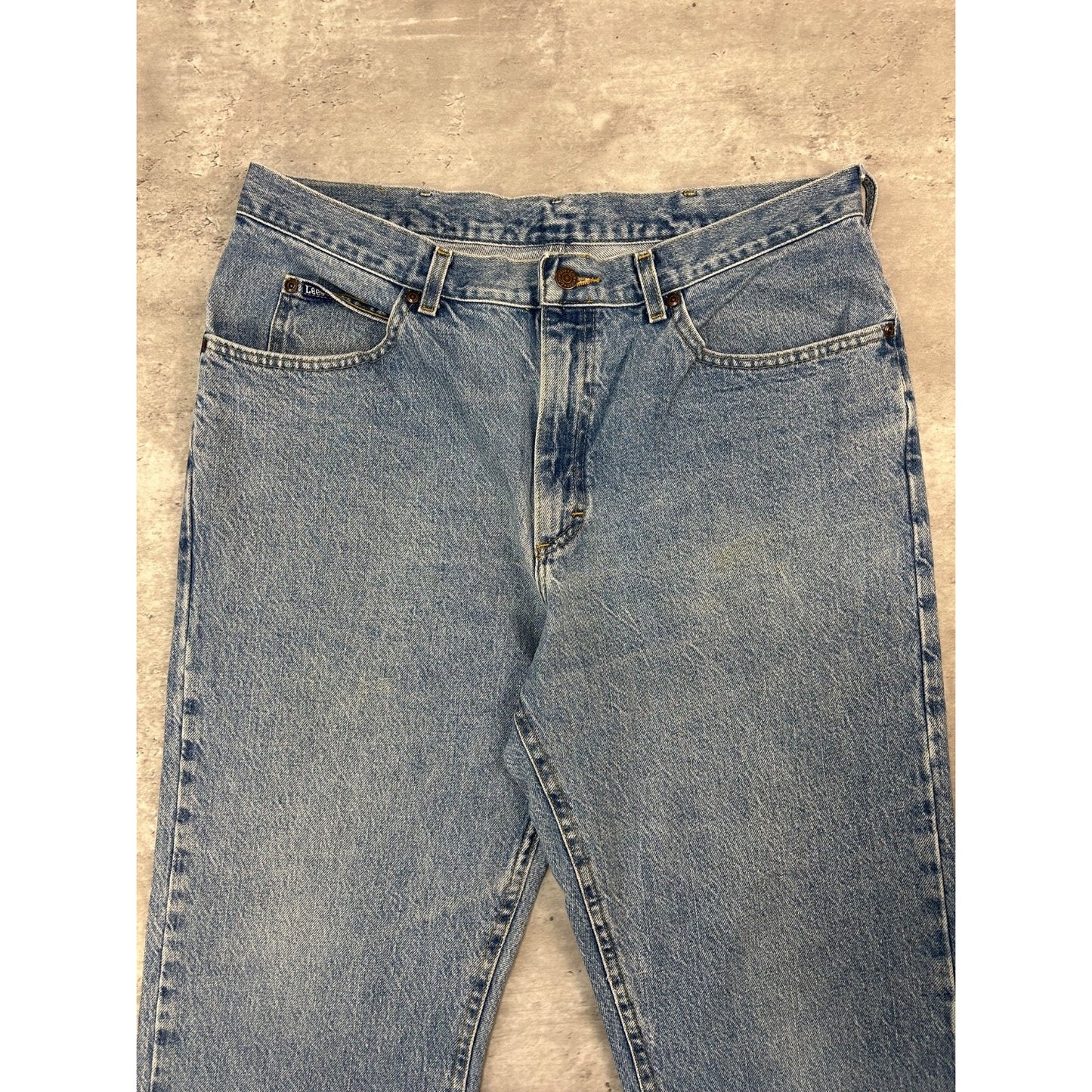 Vintage 90s Lee Regular Fit Light Wash Denim Pants Size 37 Blue