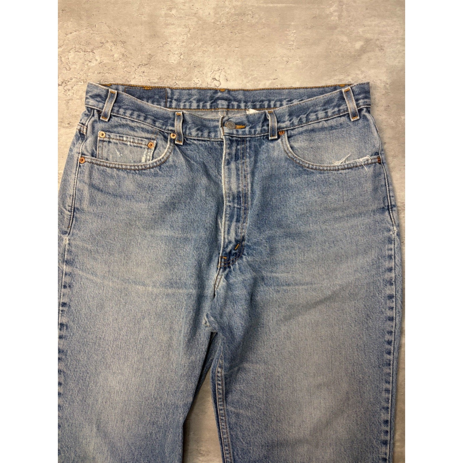 Vintage 90s Levis 517 Red Tab Medium Wash Boot Cut Denim Pants Size 36