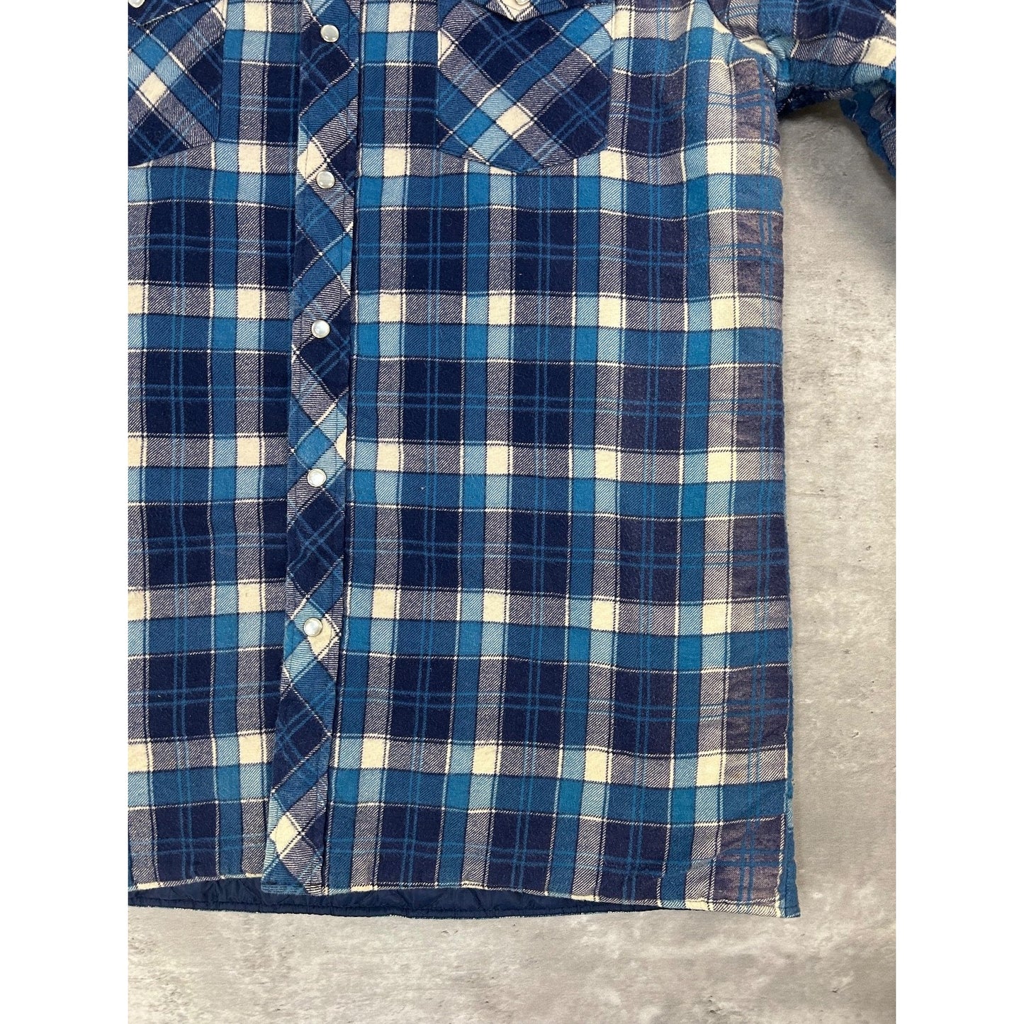 Vintage 90s Quilted Lined Plaid Double Pocket Jacket Size Large