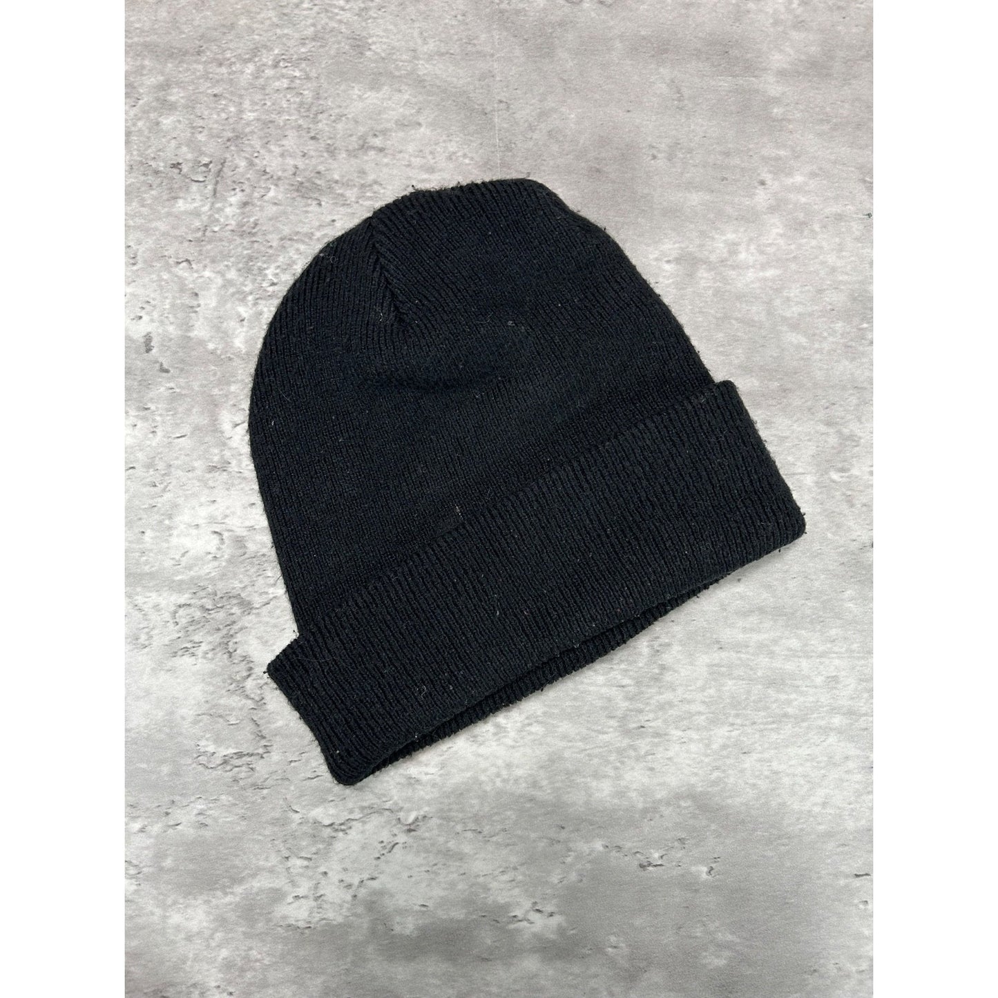 Vintage Carhartt Embroidered Patch Workwear Beanie Hat OSFA Black