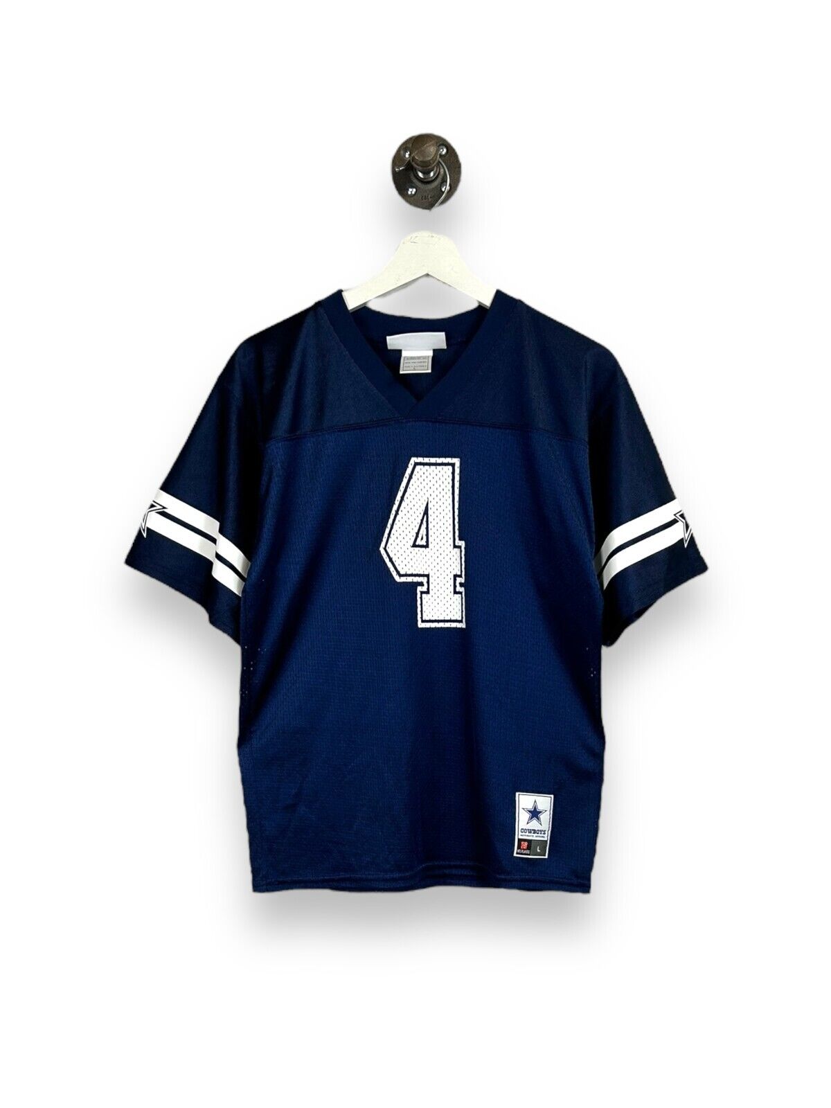 Vintage Dak Prescott #4 Dallas Cowboys NFL Football Jersey Size YOUTH Large Blue