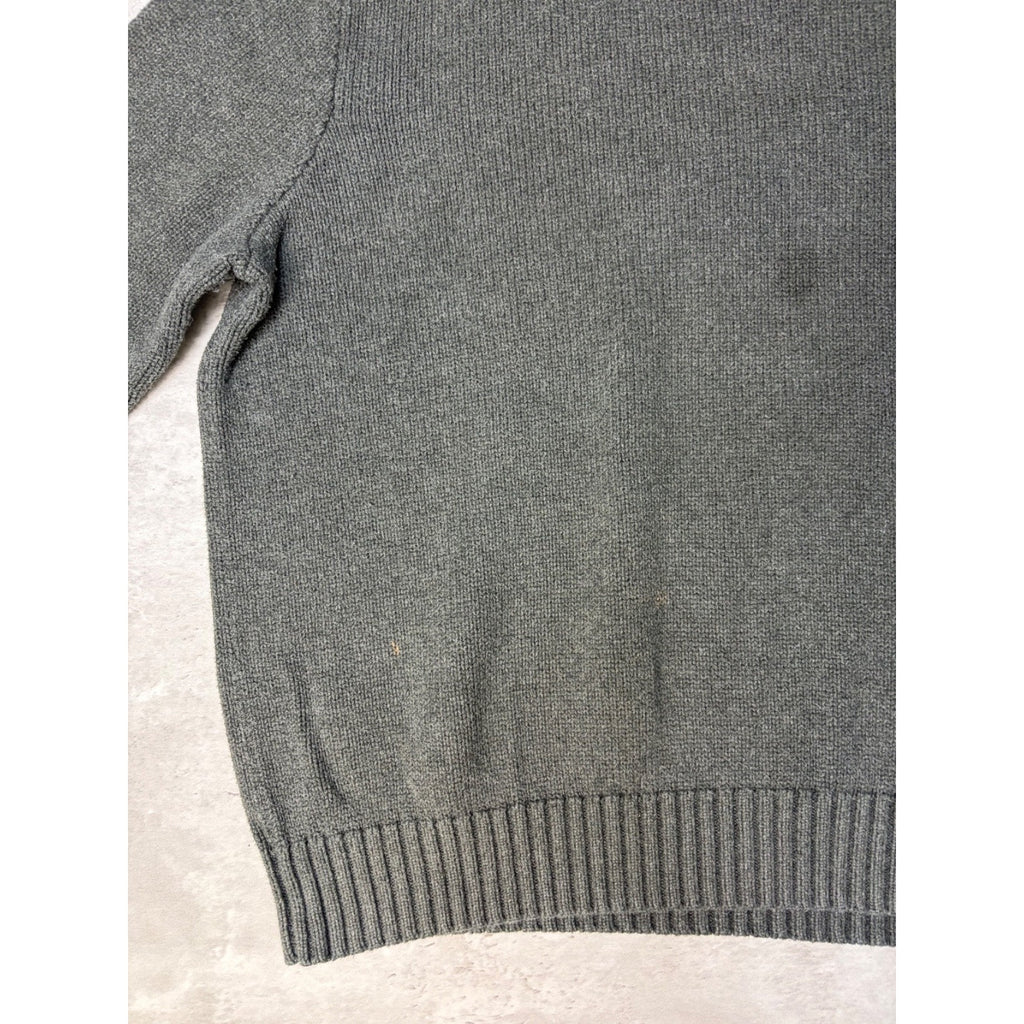 Vintage Polo Ralph Lauren Embroidered Pony Gray Knit Sweater Size XL