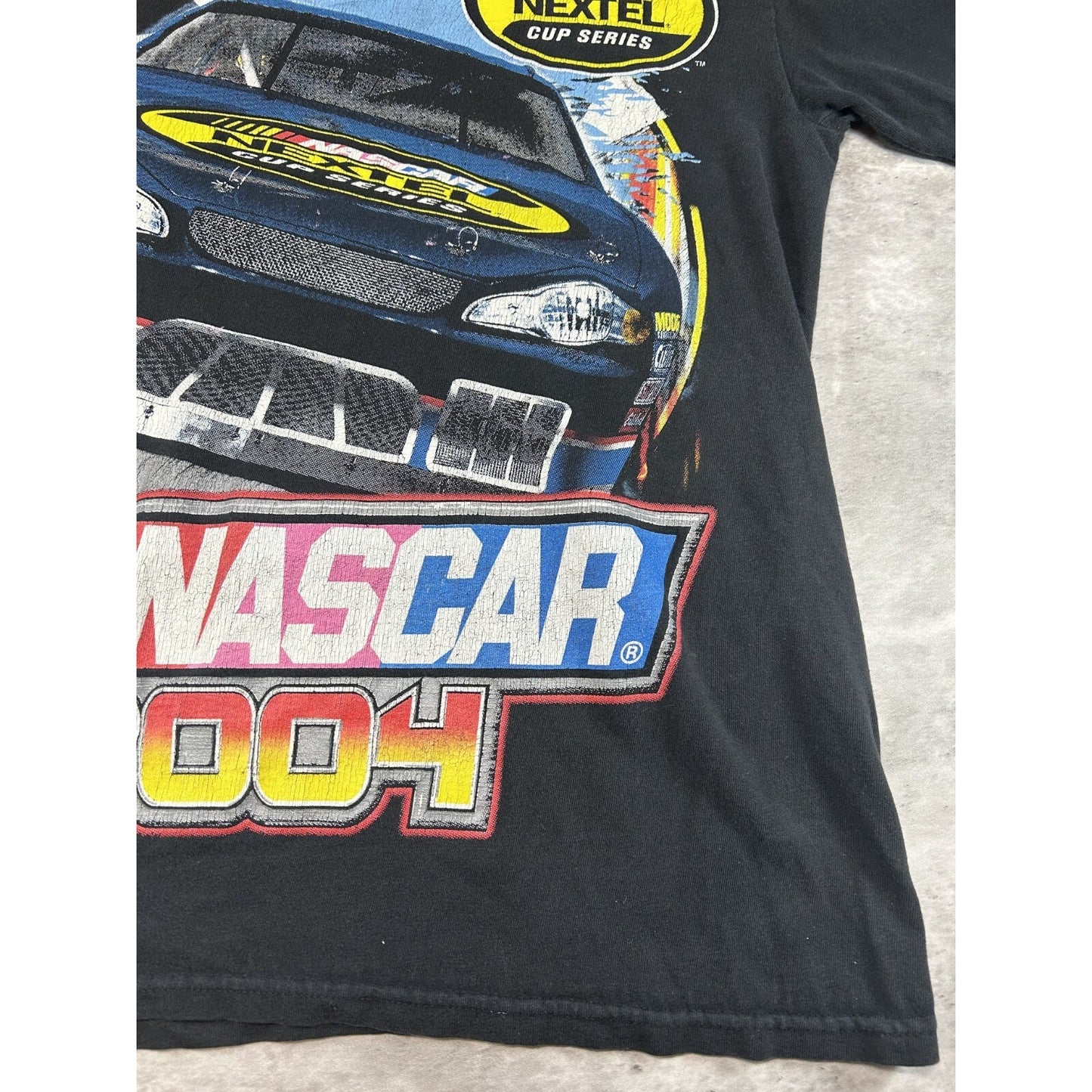 Vintage 2004 Nascar Nextel Inaugural Year Racing Graphic T-Shirt Size Medium