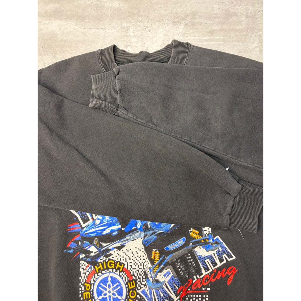 Vintage 90s Team Yamaha Racing Snowmobile Graphic Sweatshirt Size Large