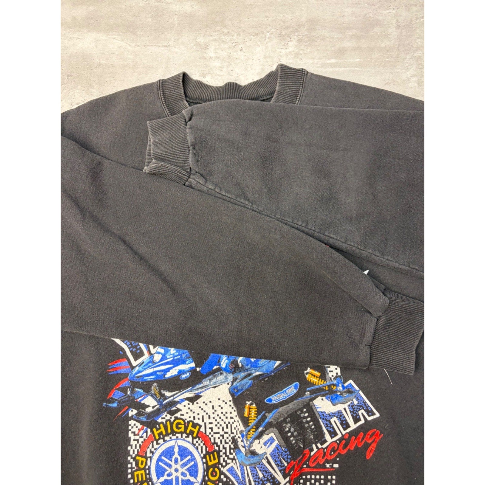 Vintage 90s Team Yamaha Racing Snowmobile Graphic Sweatshirt Size Large