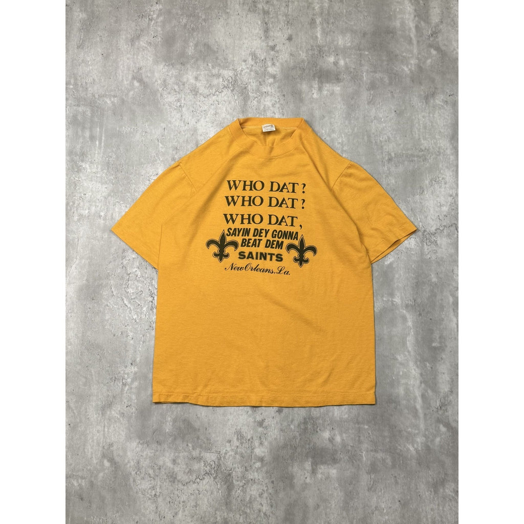 80s/90s New Orlean Saints NFL Who Dat Saying Dey Gonna Beat T-Shirt Size Medium