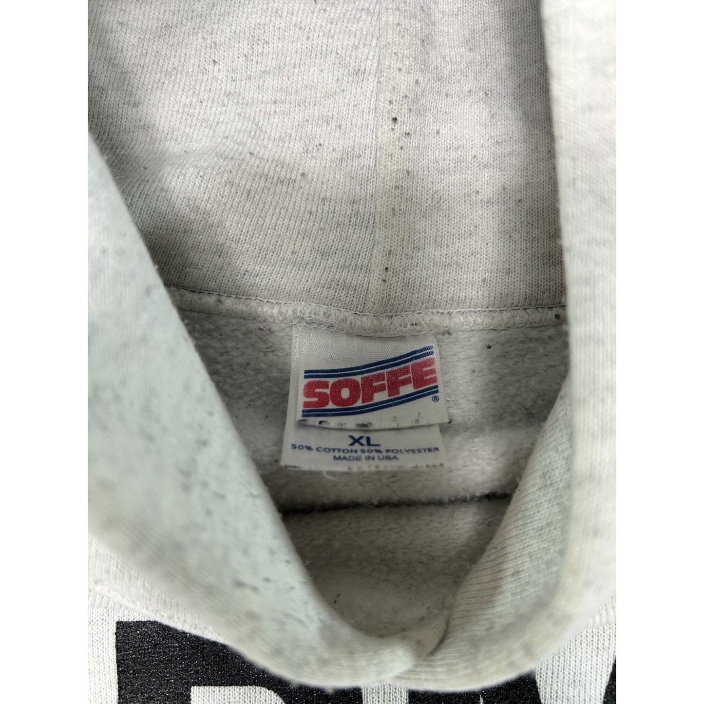 Vintage 90s US Army Graphic Spellout Pullover Hooded Sweatshirt Size XL Gray
