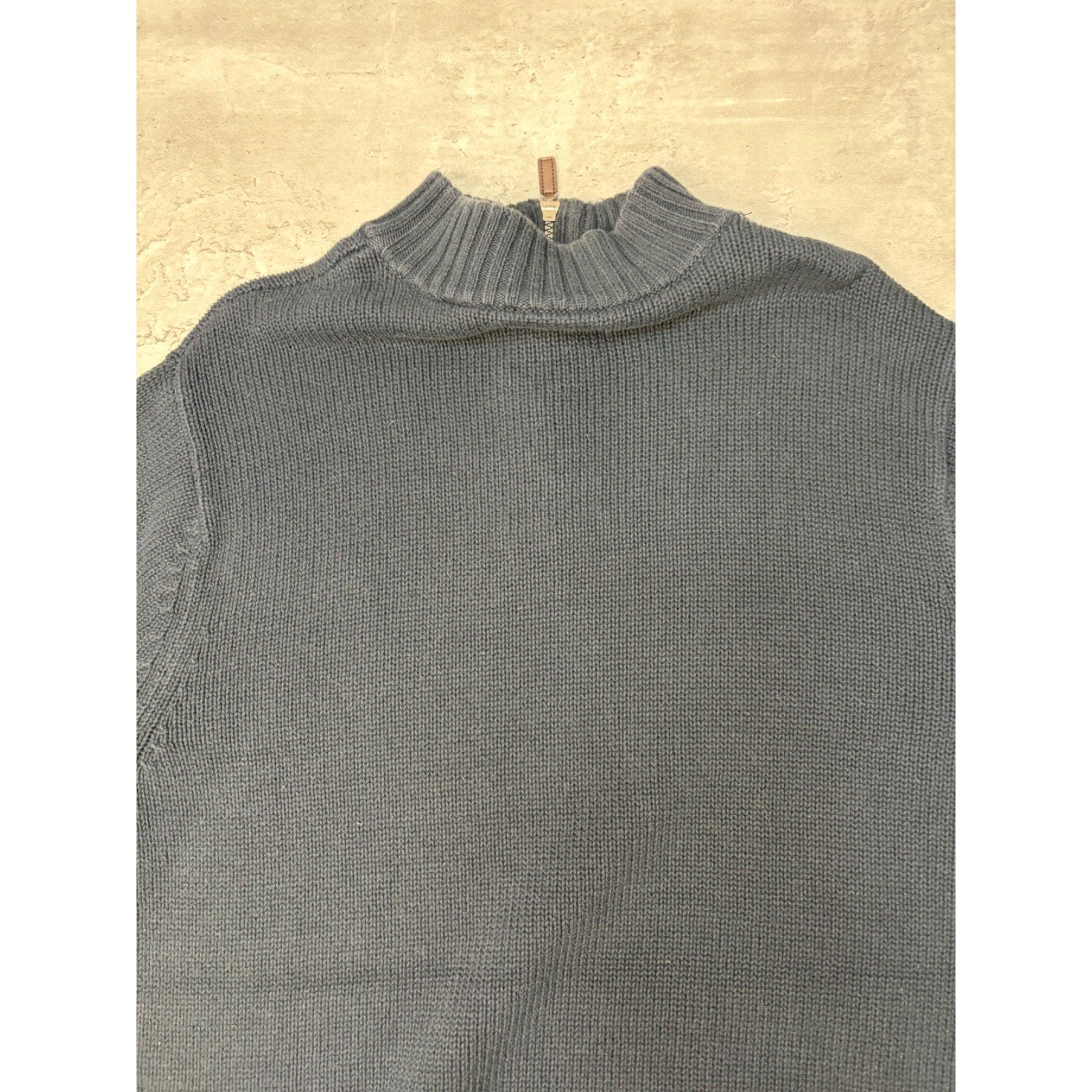 Vintage Chaps Embroidered Crest 1/4 Zip Pullover Knit Sweater Size Large
