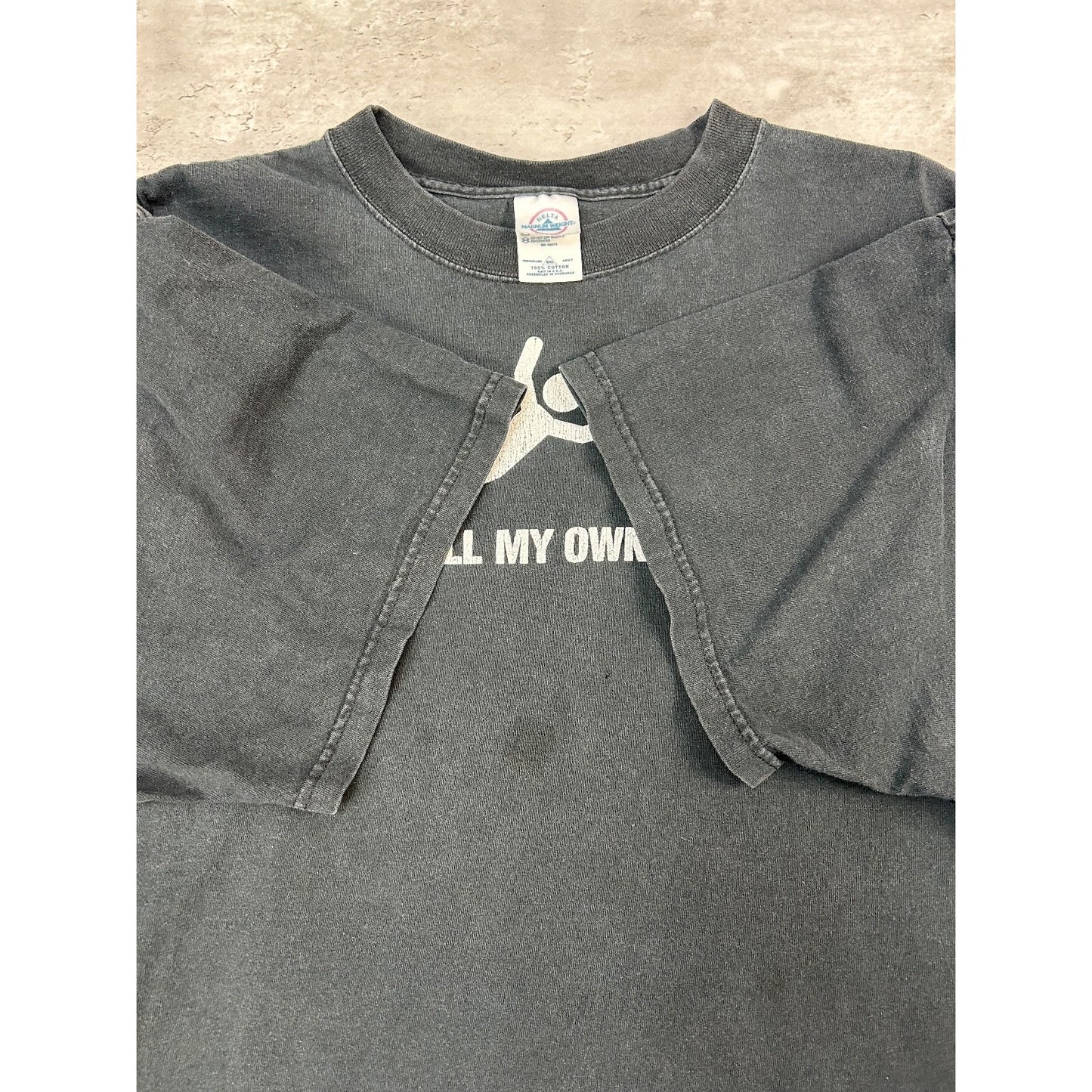 Vintage I Do All My Own Stunts Stick Figure Comedy Graphic T-Shirt Size 2XL