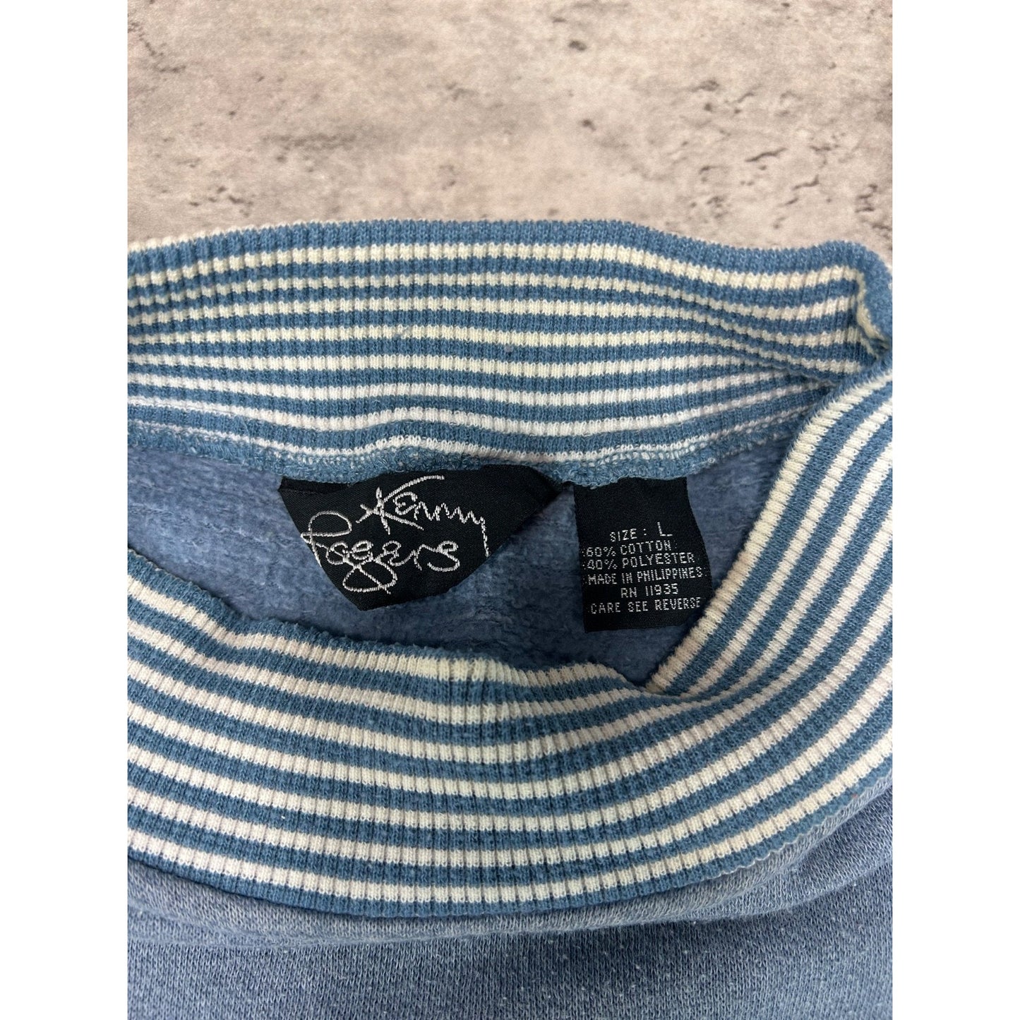 Vintage 90s Kenny Rogers Embroidered Crest Pullover Mockneck Sweatshirt Sz Large