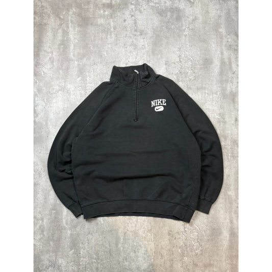 Vintage 2000s Nike Embroidered Spellout Swoosh 1/4 Zip Sweatshirt Size XL