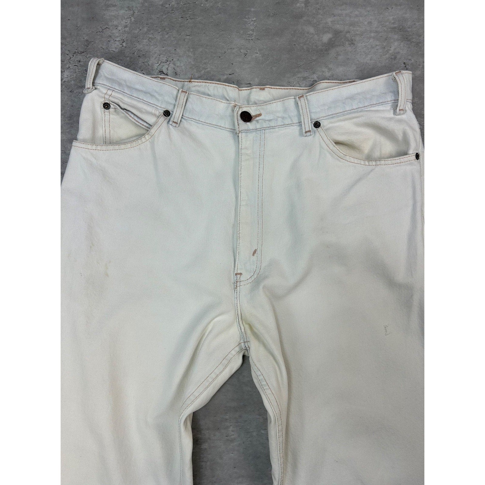 Vintage 90s Levis Red Tab 540 White Denim Pants Size 36