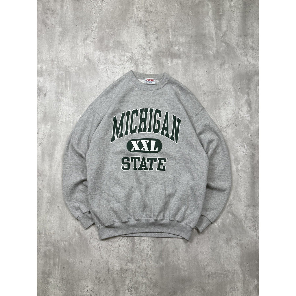 Vintage Michigan State Spartans NCAA Arc Spellout Graphic Sweatshirt Size XL
