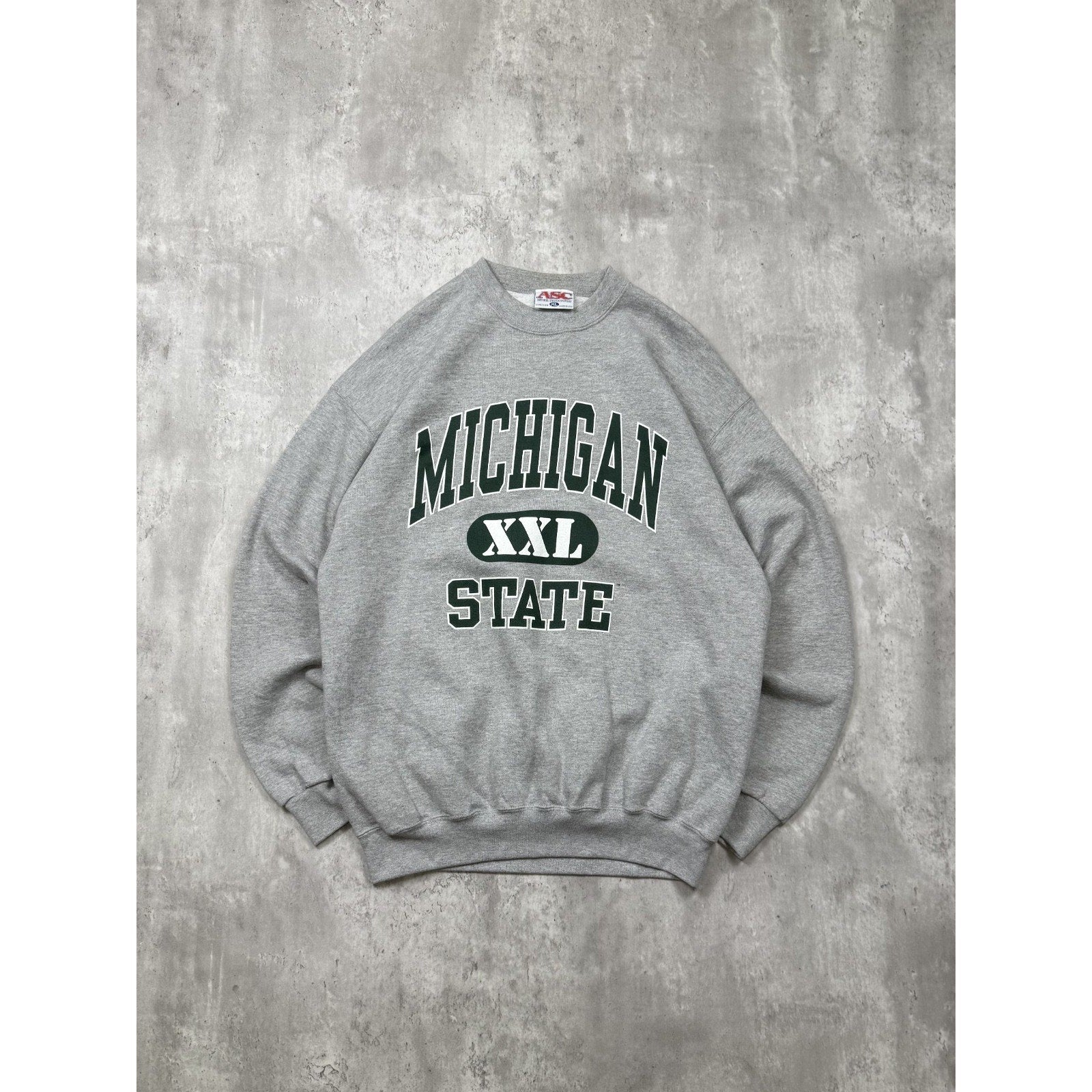 Vintage Michigan State Spartans NCAA Arc Spellout Graphic Sweatshirt Size XL