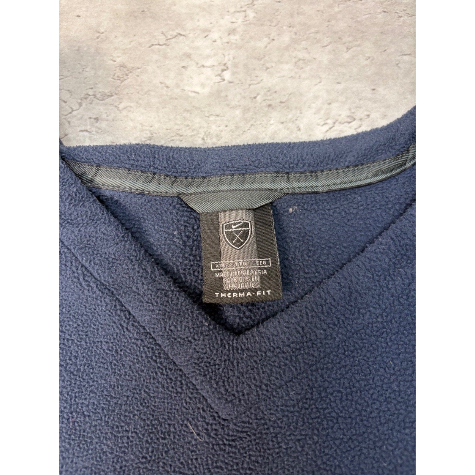 Vintage 2000s Nike Golf Embroidered Swoosh Fleece V Neck Sweatshirt Size 2XL
