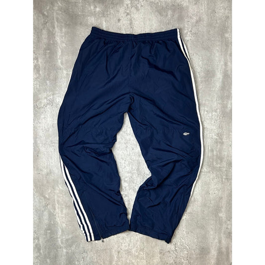 Vintage 2000s Adidas Three Stripes Athletic Nylon Track Pants Size Large Blue
