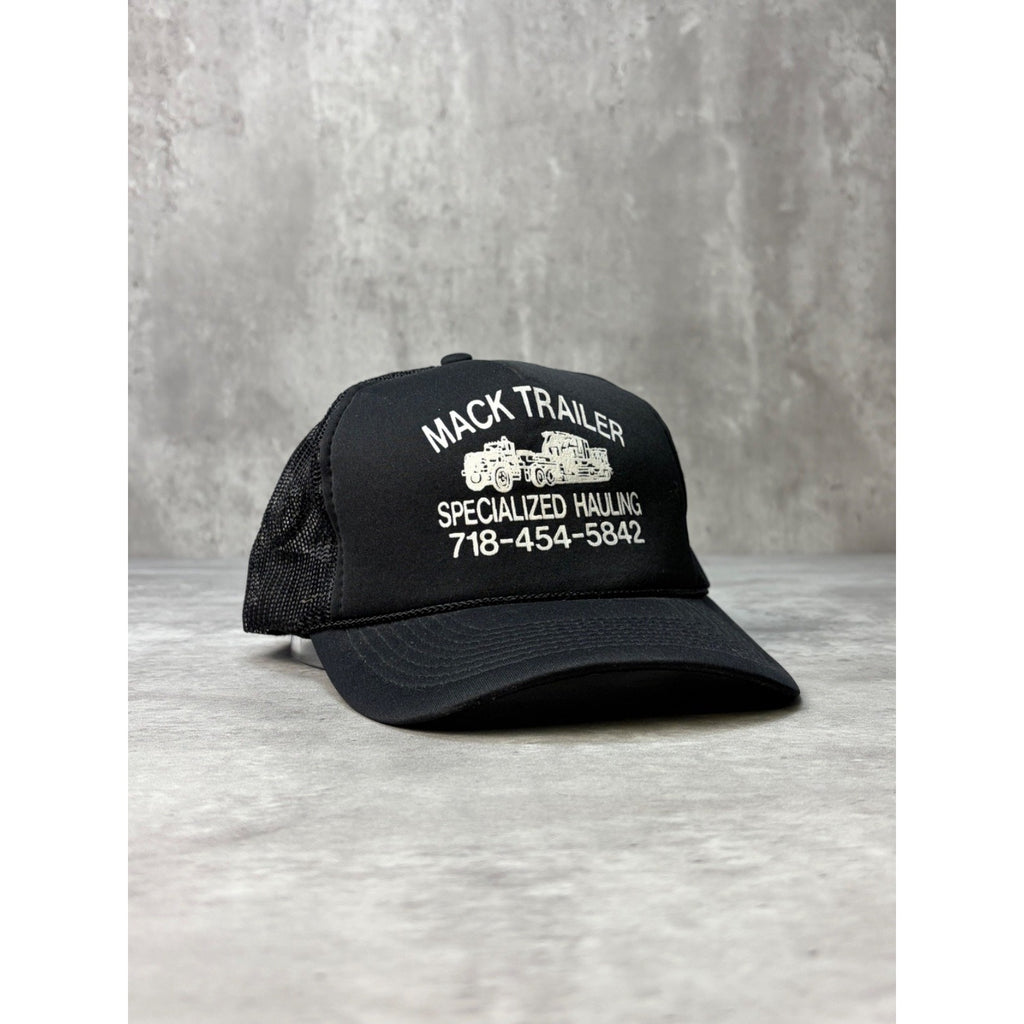Vintage Mack Trailer Specialized Hauling Graphic Trucker Snapback Hat OSFA