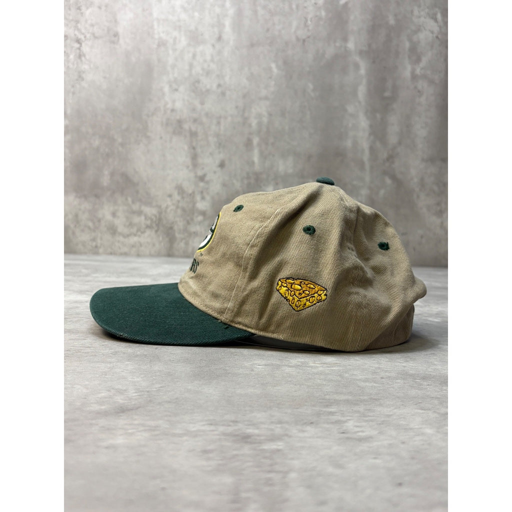 Vintage 90s Green Bay Packers NFL Embroidered Logo Football Snapback Hat OSFA