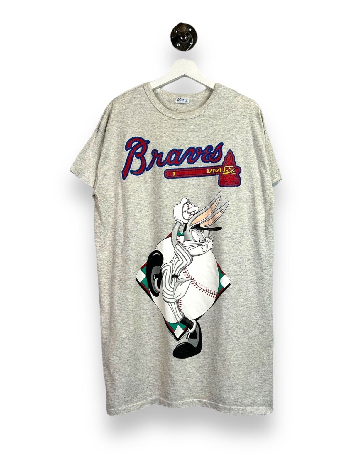 Vintage 1993 Atlanta Braves Looney Tunes Bugs Bunny Baseball T-Shirt Size 3XL