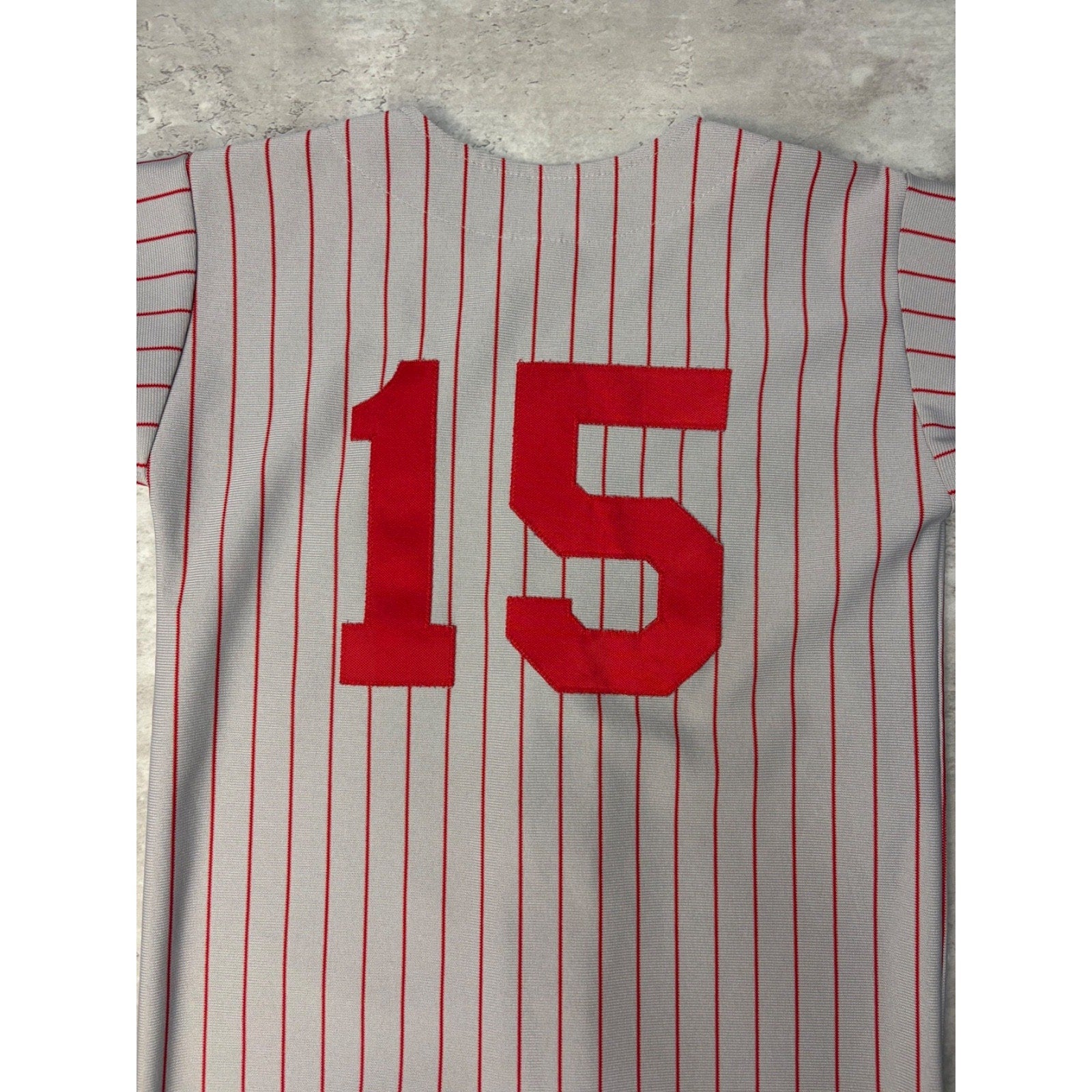 Vintage 80s/90s Spartans Pinstripe Stitched Baseball Jersey Size Small