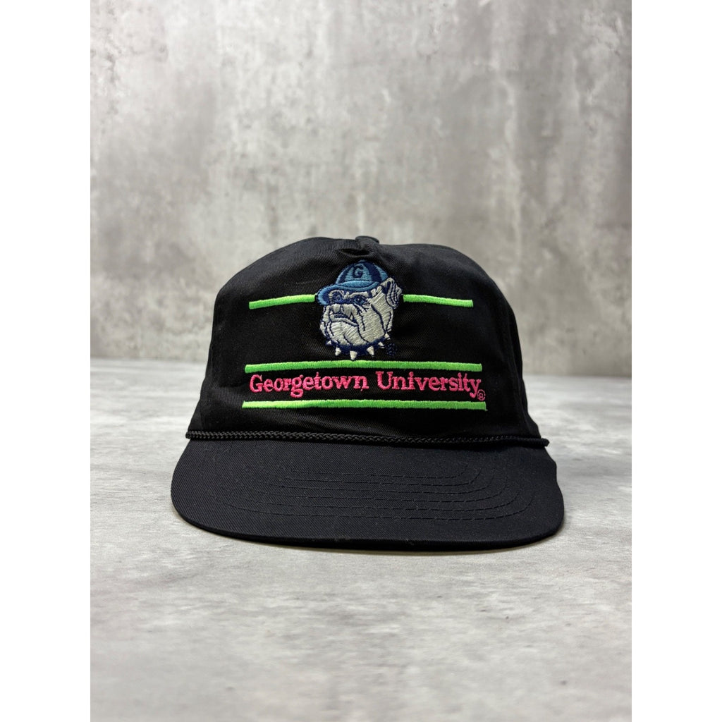 Vintage 90s Georgetown Hoyas NCAA Embroidered Spellout Snapback Hat OSFA