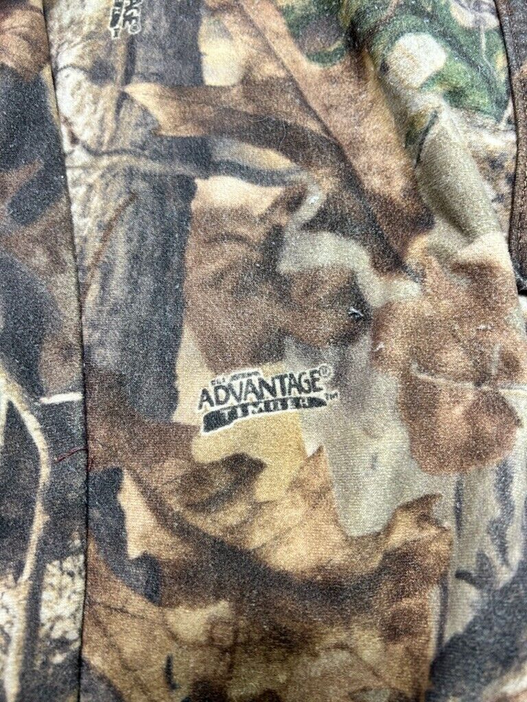 Vintage White Water Outdoors Fleece Lined Advantage Camo Hunting Pants Sz Large