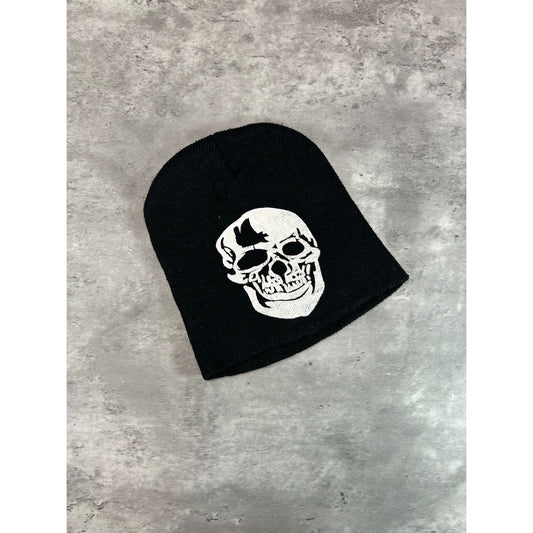 Vintage 2000s Skull Graphic Beanie Hat OSFA