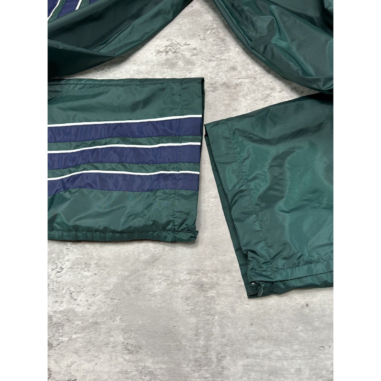 Vintage 90s Adidas Embroidered Spellout Three Stripe Nylon Track Pants Size XL