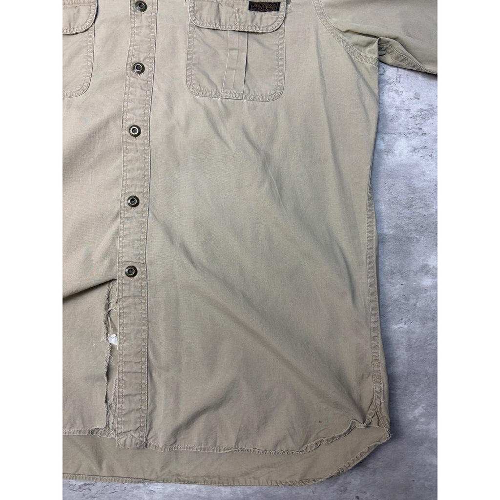 Vintage Polo Ralph Lauren Double Pocket Long Sleeve Button Up Shirt Size Large