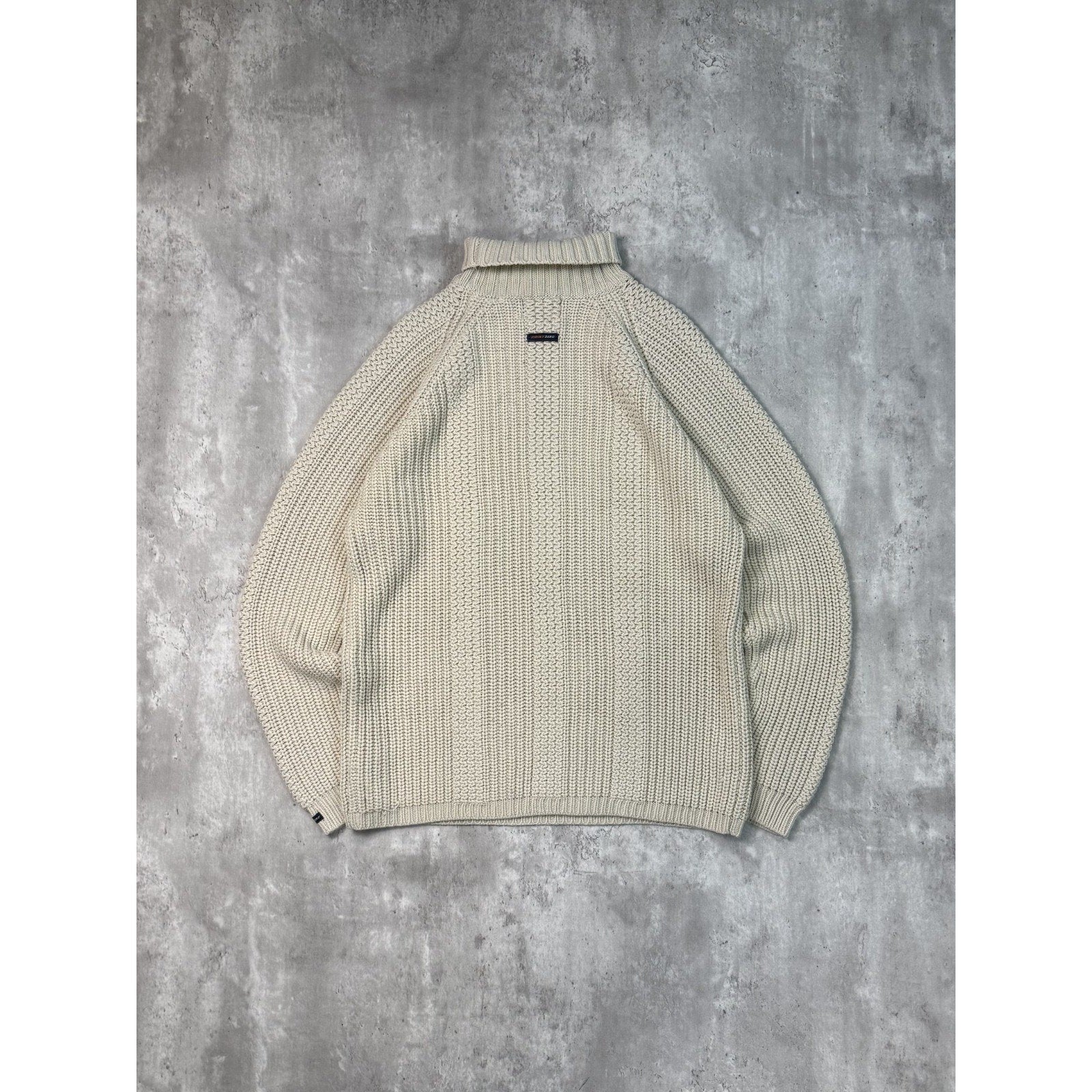 Vintage Y2K Point Zero Cable Knit Pullover Turtle Neck Sweater Size Large
