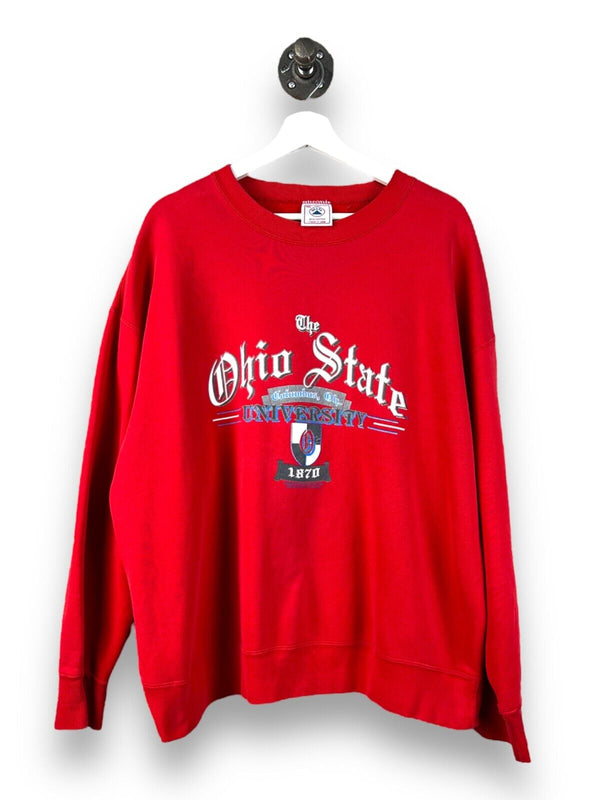 Vintage 90s Ohio State Buckeyes University Crest Spell Out Sweatshirt Size 2XL