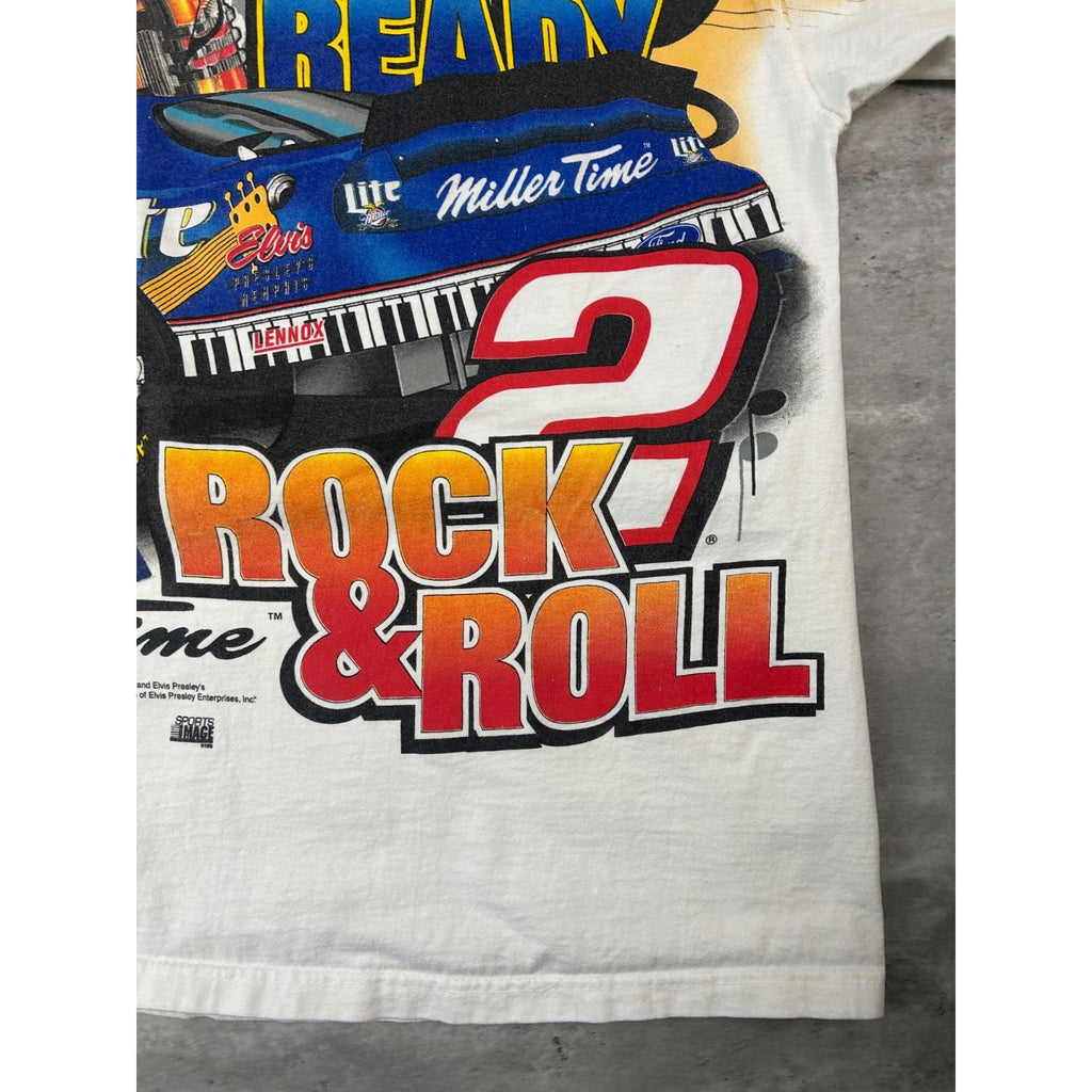 1998 Rusty Wallace #2 Elvis Nascar Racing All Over Print T-Shirt Size Large