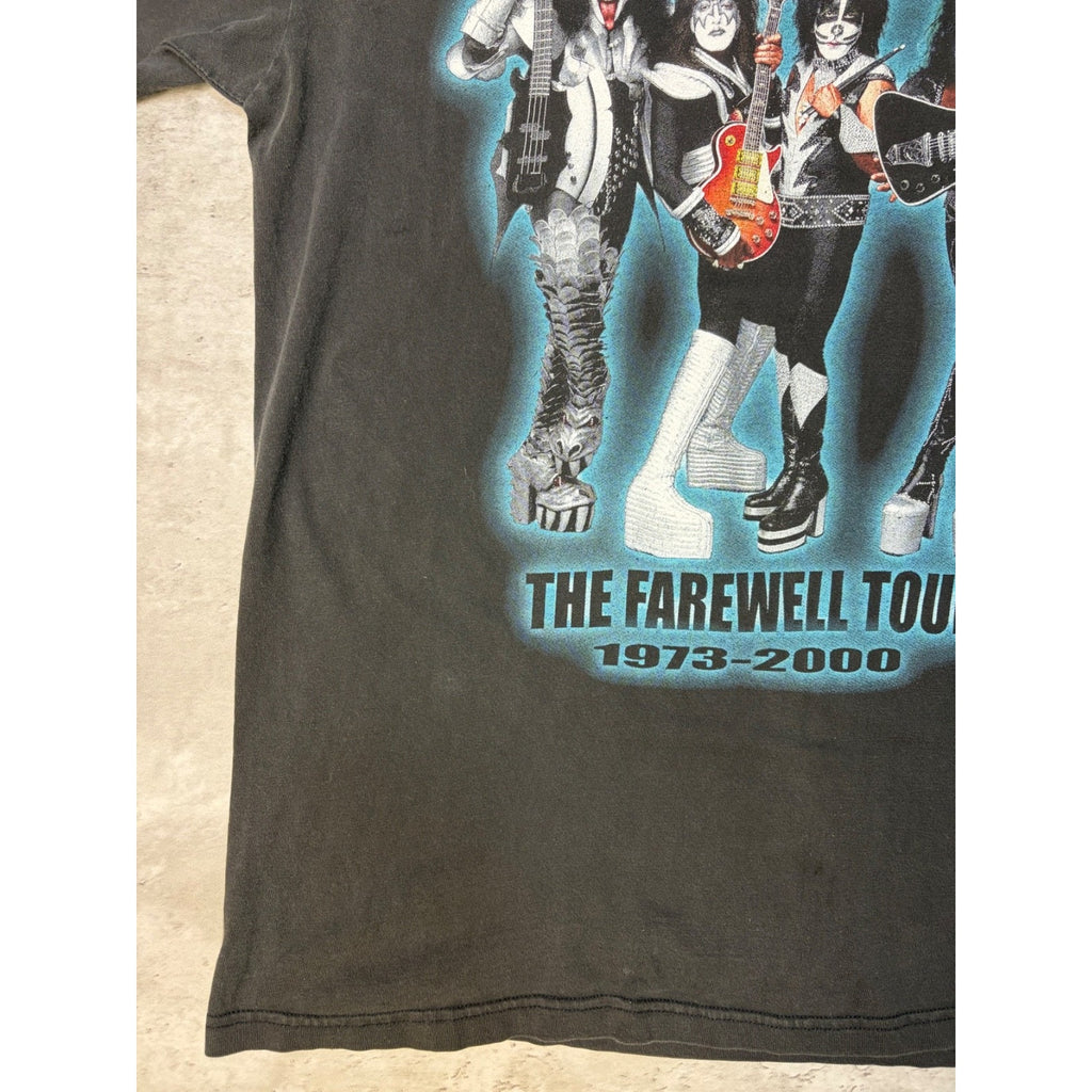 Vintage 2000 Kiss The Farewell Tour Hard Rock Music Band T-Shirt Size 2XL