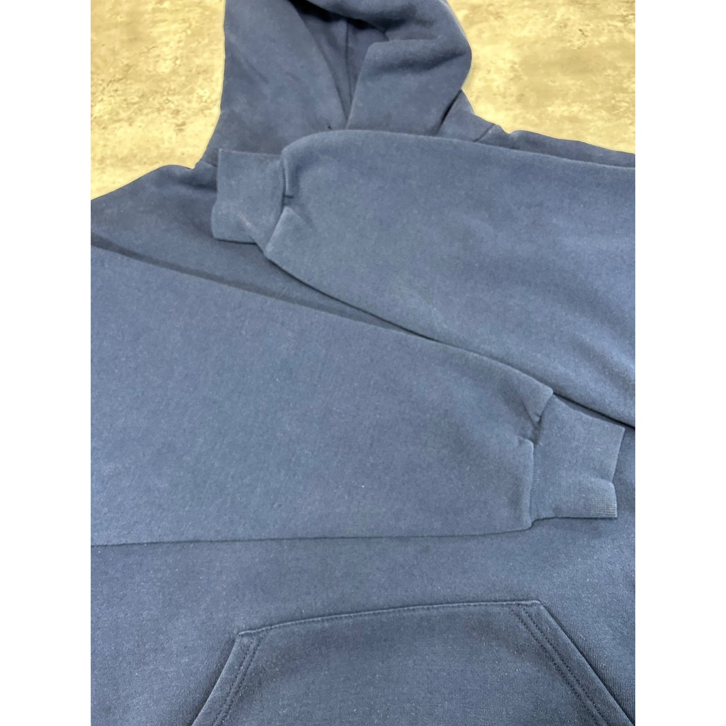 Vintage 90s Blank Pullover Hooded Sweatshirt Size XL Navy Blue