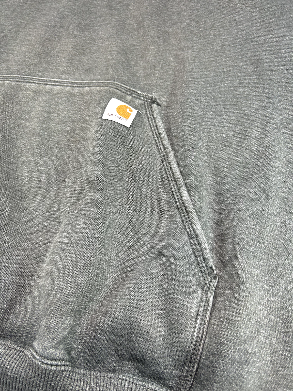 Carhartt Original Fit 1/4 Zip Workwear Hooded Sweatshirt Size 2XL Gray