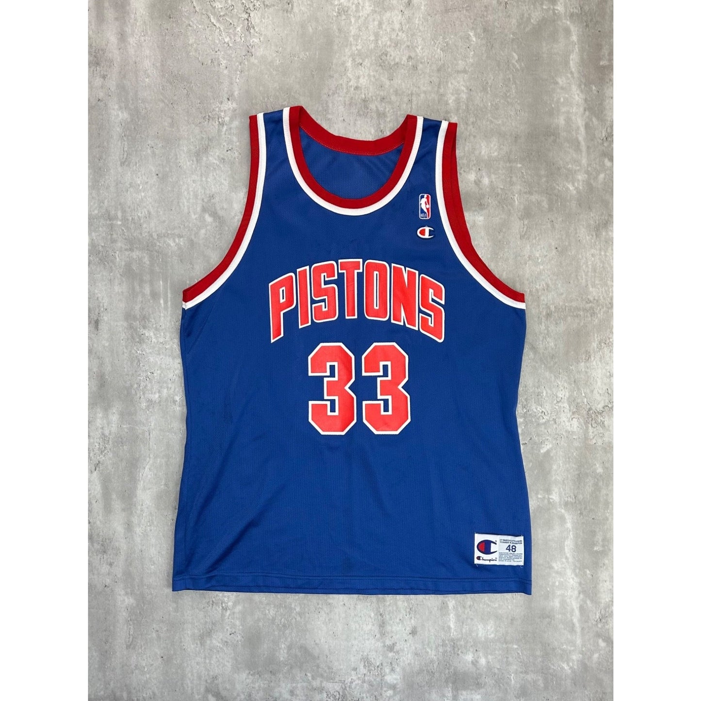 Vintage Grant Hill #33 Detroit Pistons NBA Champion Basketball Jersey Size XL