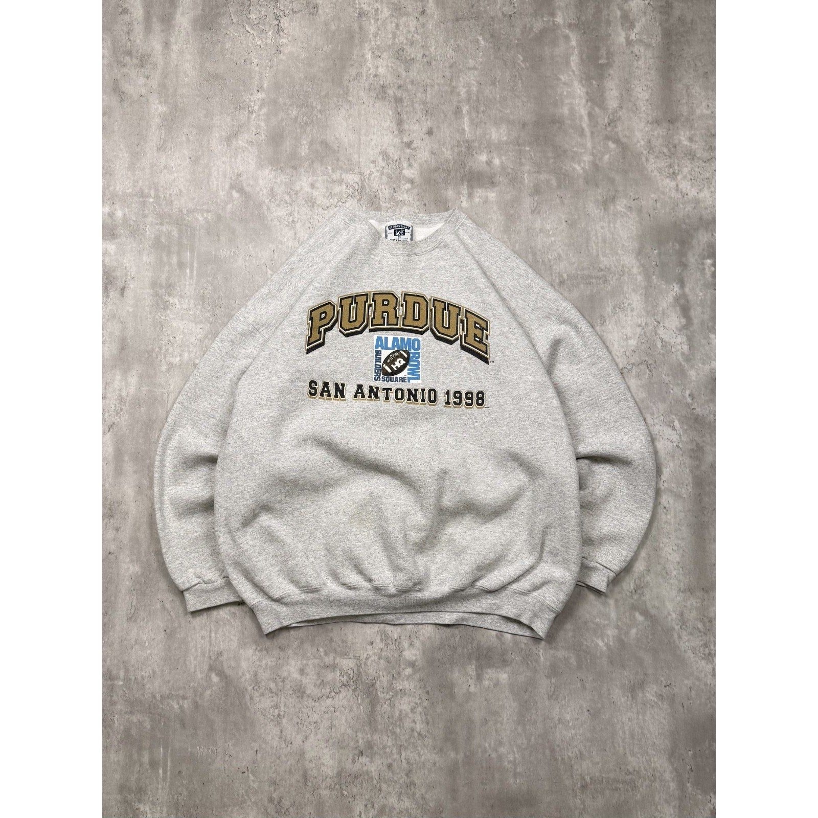 Vintage 1998 Purdue Boilermakers NCAA Alamo Bowl Graphic Sweatshirt Size 2XL
