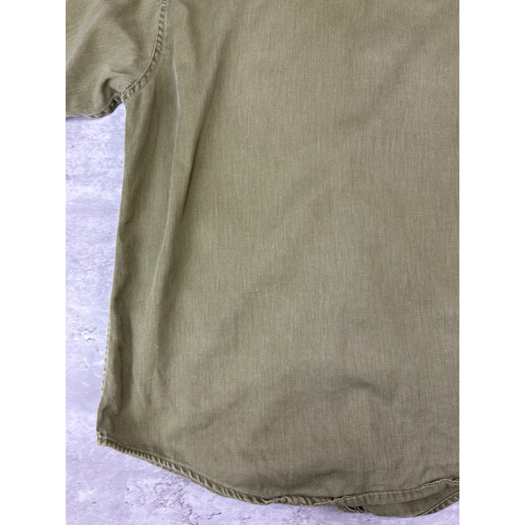 VTG 1950s Boy Scouts Of America Sanforized Patched Button Up Shirt Size Small