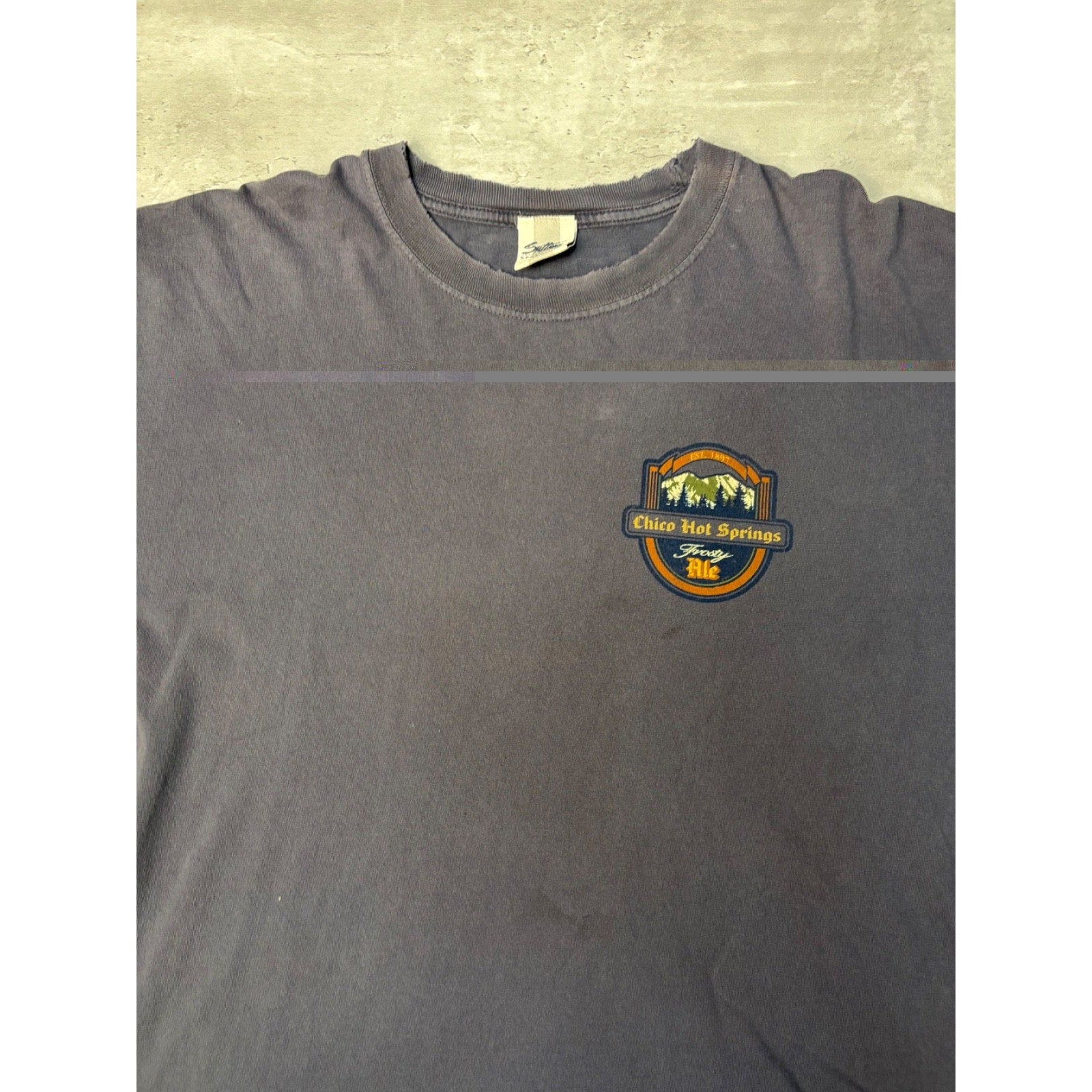 Vintage Chico Hot Springs Destination Graphic Long Sleeve T-Shirt Size XL