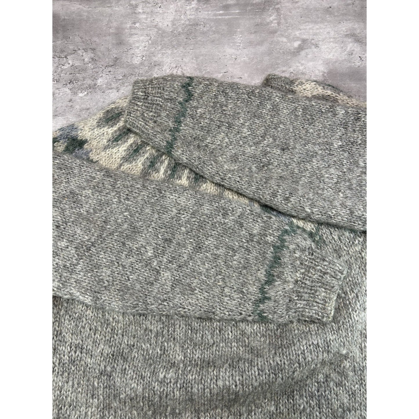 Vintage 80s Nancy Thomas Abstract Striped Pullover Knit Sweater Size XL